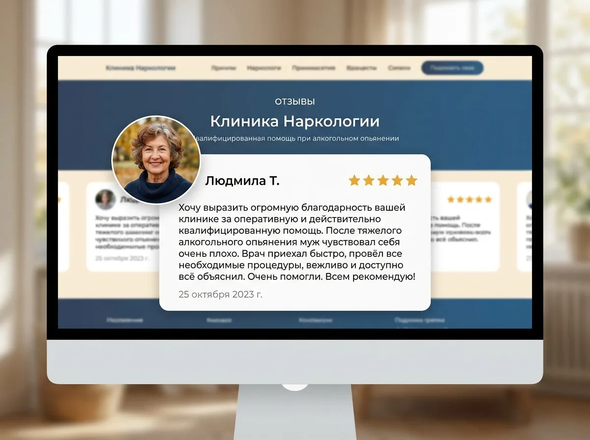 Аватар пользователя Людмила Т., отзыв на сайте клиники о квалифицированной наркологической помощи при алкогольной интоксикации Самара
